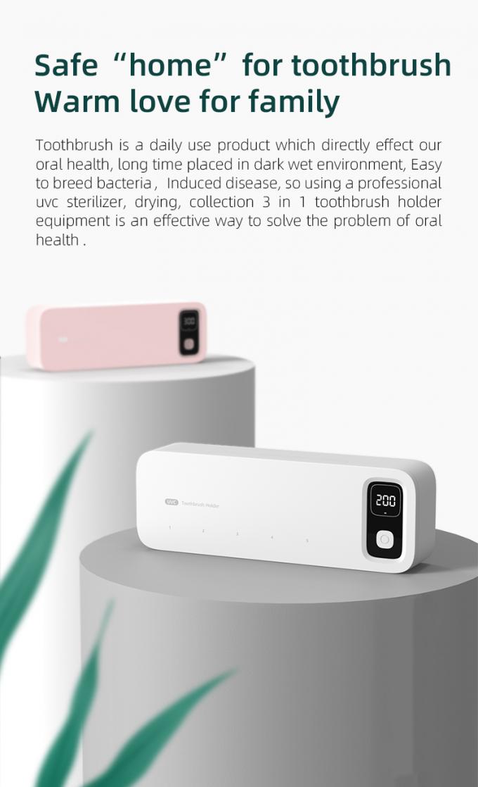 Home Battery UVC Light Sterilizer Smart Wall Mounted Toothbrush Sanitizer 2