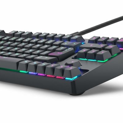 Compact USB Wired Magnetic Axis Keyboard with Ergonomic Support and Media Keys