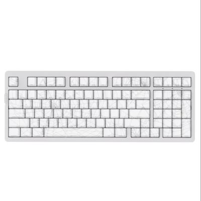 White Aluminum Alloy Magnetic Axis Keyboard with 45g Key Actuation Force and 2.2 Pounds Lightweight Design